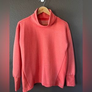 Eddie Bauer woman’s cowl neck coral sweatshirt